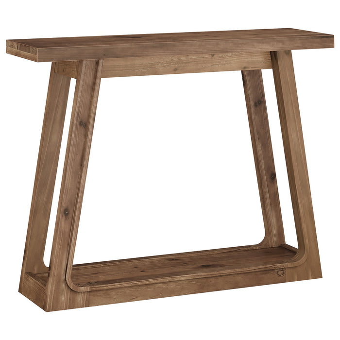 41.34-Inch Solid Wood Console Table with 2-Tier Storage Shelf, Narrow Entryway Sofa Table for Hallway and Behind Couch