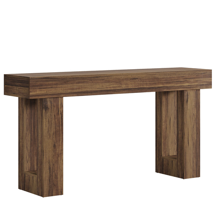 63" Rustic Wood Console Table - Farmhouse Sofa Table