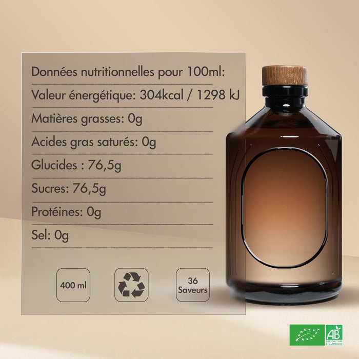 BACANHA - Organic and Raw Syrup - Rosemary Syrup - 400 ml