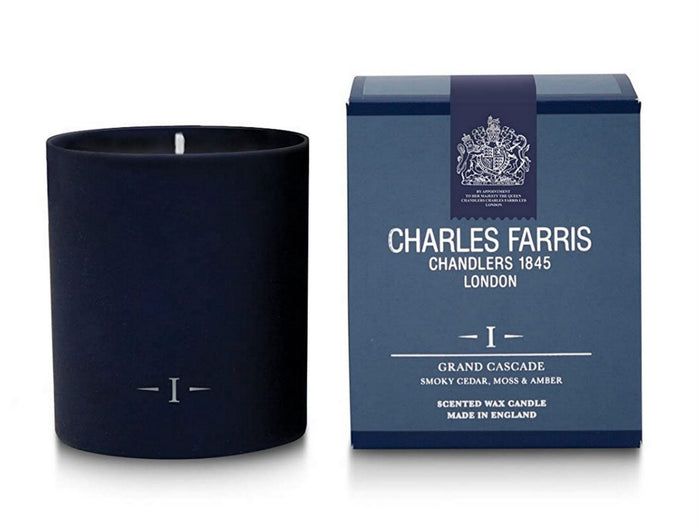 Charles Farris Scented Candle Grand Cascade Smoky Cedar Moss & Amber 210g