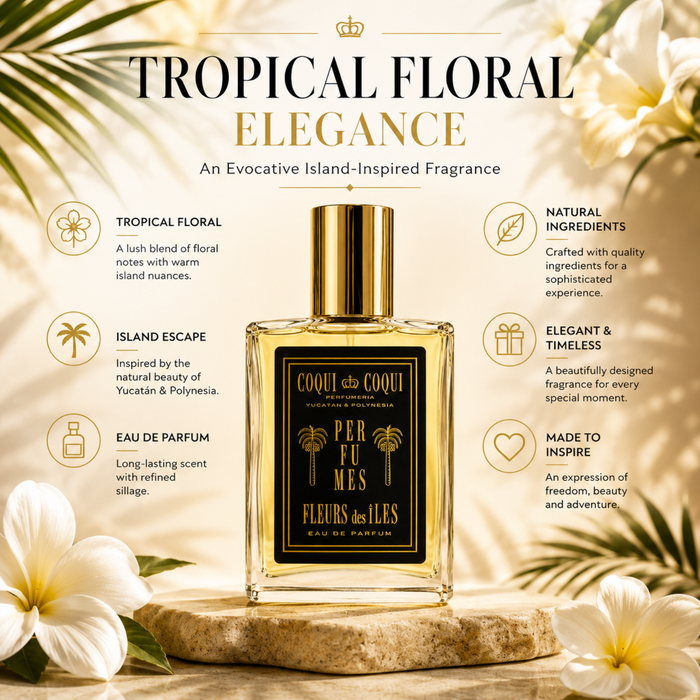 Fleurs Des Îles Eau de Parfum – Unisex Fruity Floral Fragrance, 15ml