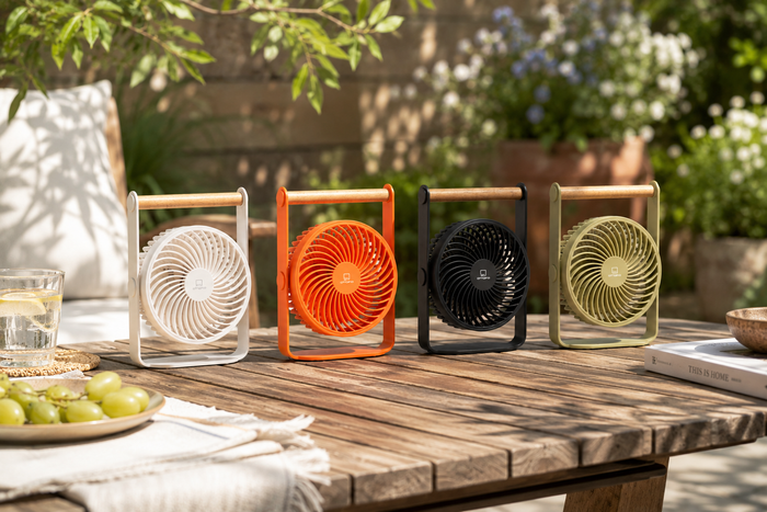 Gingko Design Lyra Portable Rechargeable Fan - Olive Green