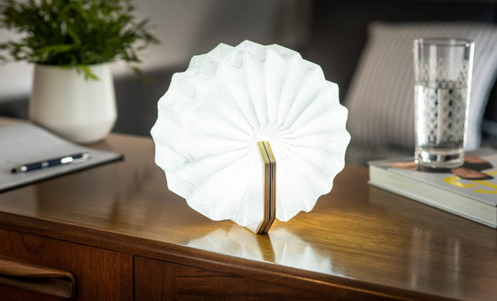 Gingko Design Smart Accordion Lamp Rechargeable LED - Walnut Wood (One Size)