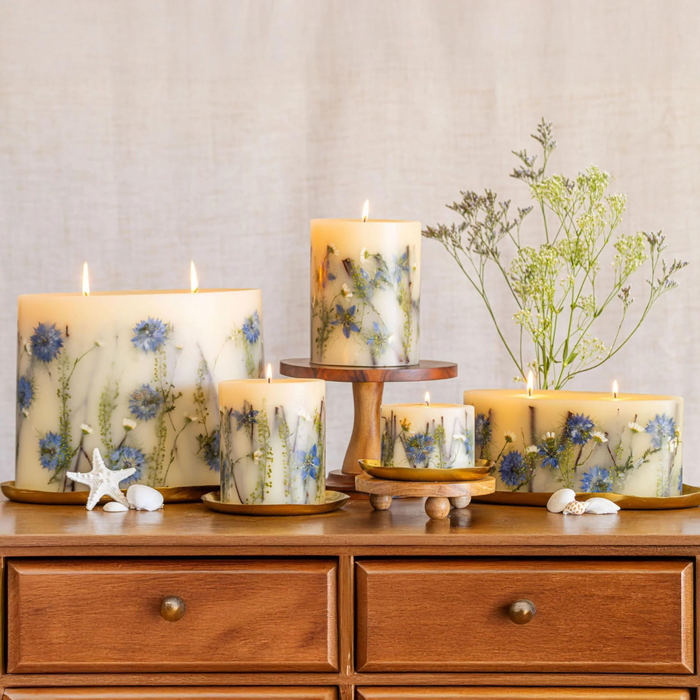 Sea Salt Mist Accent Botanical Candle, Single Piece, 4.5 x 5.5 Inch