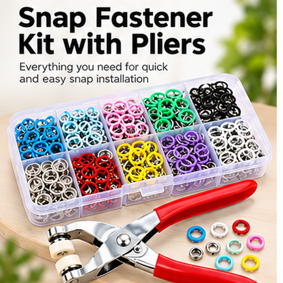 Multi-Purpose Snap Button Repair & Craft Kit