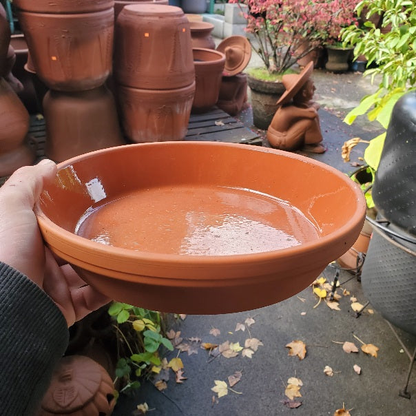 Italian Clay Saucer, Glaze Inside
