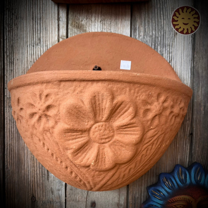 Terra Cotta Wall Pocket | Cone Wall Planter, 13"