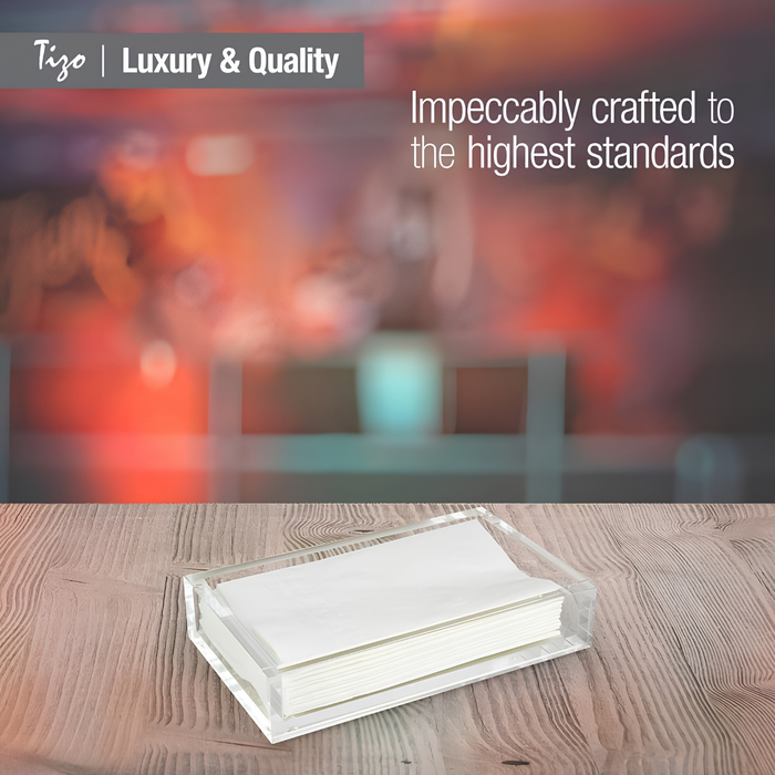 Tizo Design Acrylic Bathroom Napkin Tray - Clear