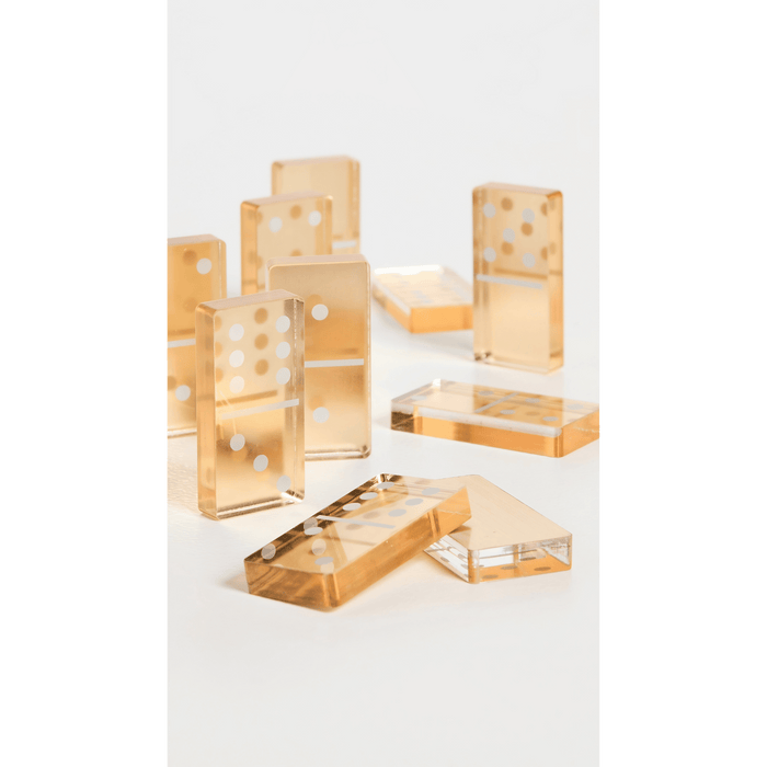Tizo Design Lucite Acrylic Domino Set – Gold