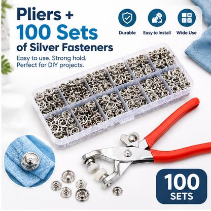 Multi-Purpose Snap Button Repair & Craft Kit