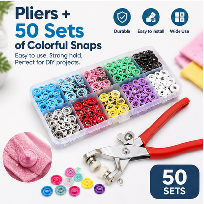 Multi-Purpose Snap Button Repair & Craft Kit