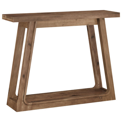41.34-Inch Solid Wood Console Table with 2-Tier Storage Shelf, Narrow Entryway Sofa Table for Hallway and Behind Couch