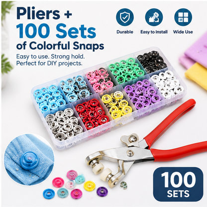 Multi-Purpose Snap Button Repair & Craft Kit