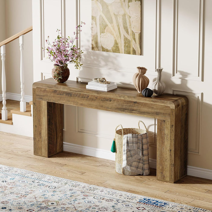 70.9" Console Table, Wooden Sofa Table Entryway Console Foyer Table Tribesigns