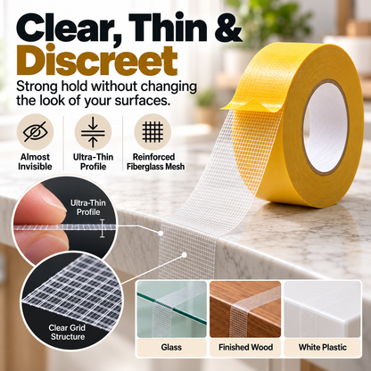 UltraGrip Double-Sided Mounting Tape – Heavy Duty Mesh Adhesive Tape for Home, Office & DIY Projects