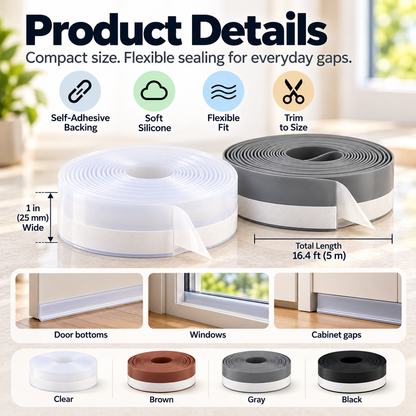 Self-Adhesive Silicone Weather Stripping