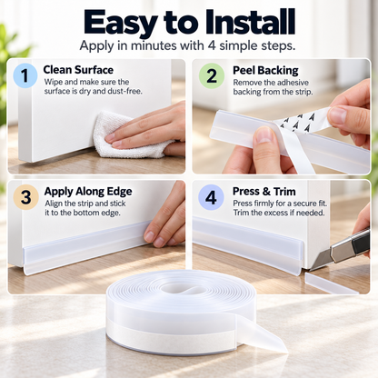 Self-Adhesive Silicone Weather Stripping