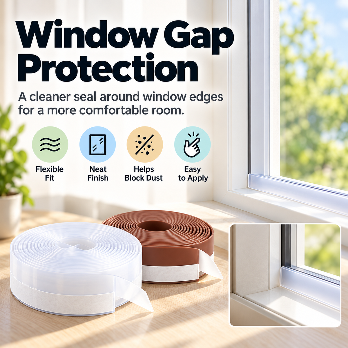 Self-Adhesive Silicone Weather Stripping