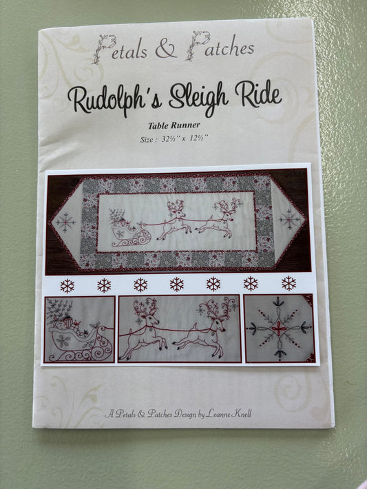 RUDOLPH'S SLEIGH RIDE TABLE RUNNER