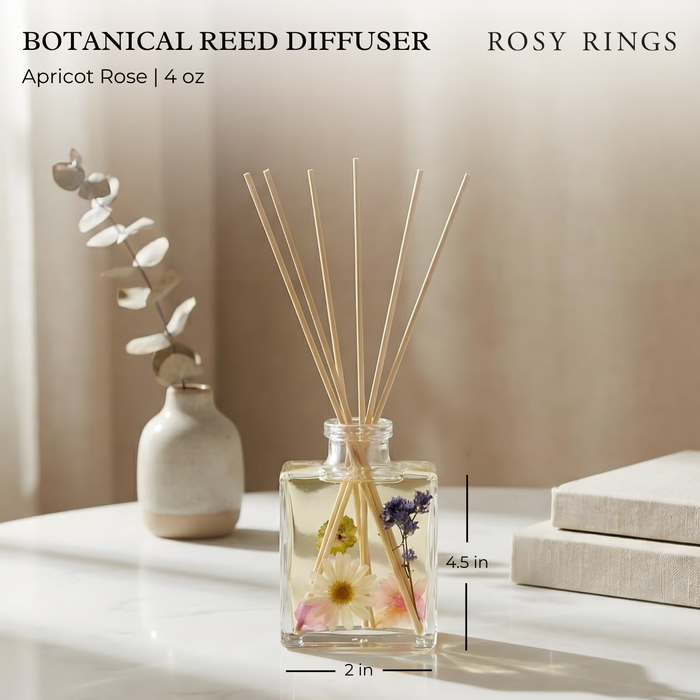 Apricot Rose Botanical Diffuser, Single Piece, 4 oz Lasts 4-6 Months