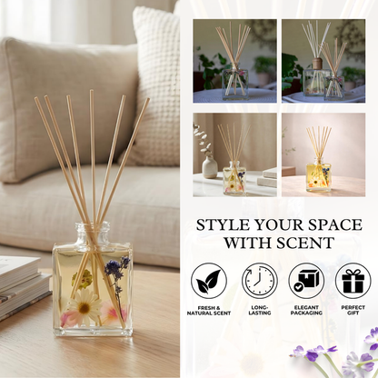 Apricot Rose Botanical Diffuser, Single Piece, 4 oz Lasts 4-6 Months
