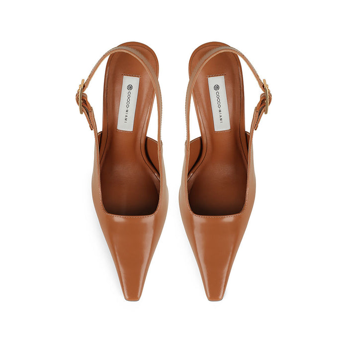 Aurora Pump Almond Leather, view 4