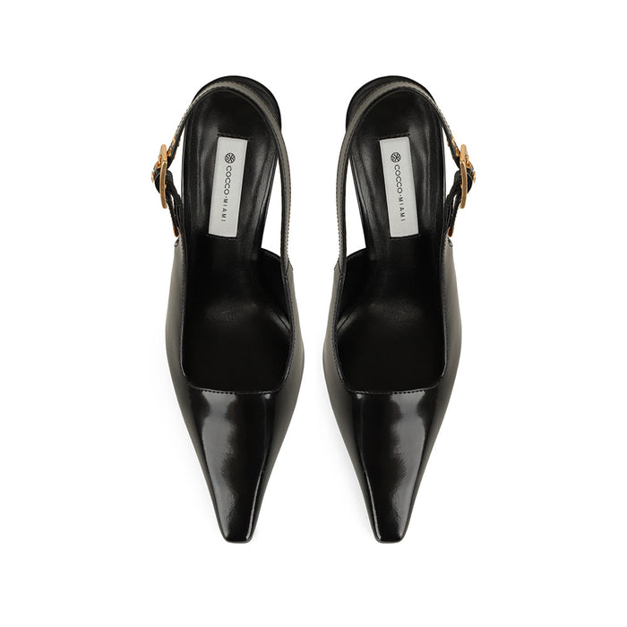 Aurora Pump Black Leather, view 4