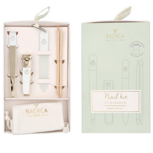 Bachca Manicure Set – 4 Essential Nail Care Tools with Pouch, Travel Nail Care Kit for Women