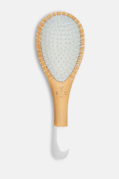 Bachca Natural Beech Wood Detangling & Volumizing Hair Brush with Flexible Nylon Pins – Small (18.5cm)