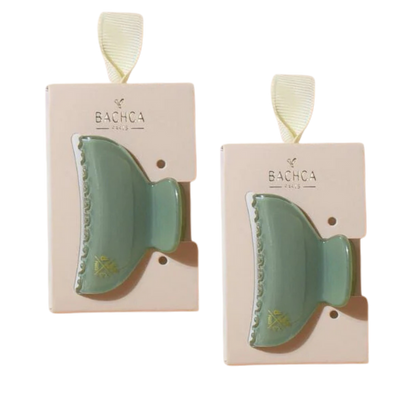 Bachca Vert d’Eau Claw Clip (small) Set of 2 (2.2") – Hair Claw Clip Soft Green