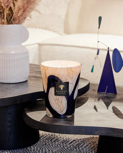 Baobab Collection Scented Candle Stones Lazuli – Cardamom, Sea Salt & Musk Aromatic Scent (Max 10)