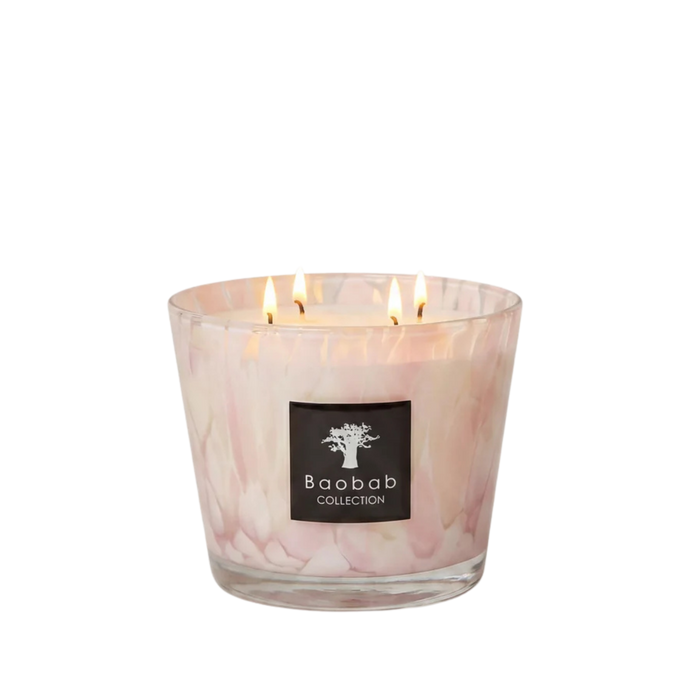 Baobab Collection Scented Candle White Pearls – Orchid Freesia Musk Floral Scent (Max 10)