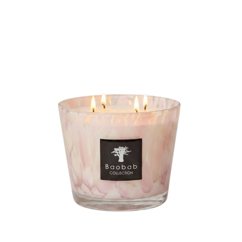 Baobab Collection Scented Candle White Pearls – Orchid Freesia Musk Floral Scent (Max 10)