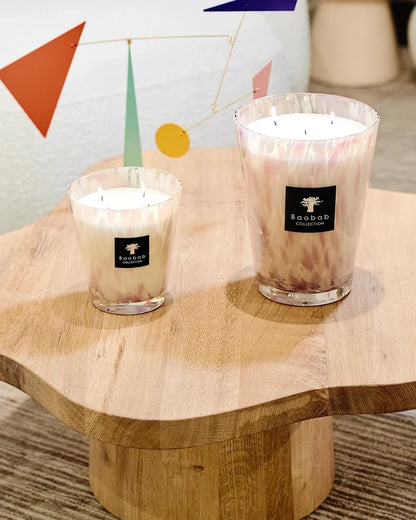 Baobab Collection Scented Candle White Pearls – Orchid Freesia Musk Floral Scent (Max 16)