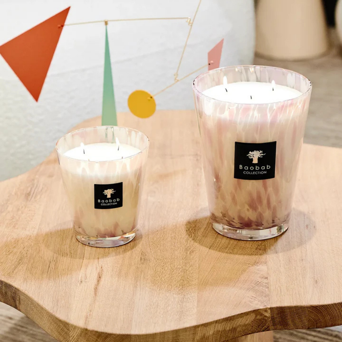 Baobab Collection Scented Candle White Pearls – Orchid Freesia Musk Floral Scent (Max 10)
