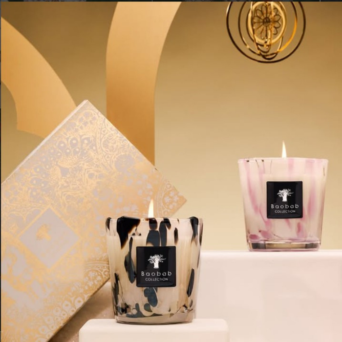 Baobab Collection Scented Candle White Pearls – Orchid Freesia Musk Floral Scent (Max 10)