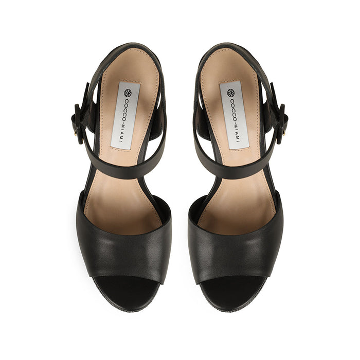 Beth Platform Leather Black, view 4