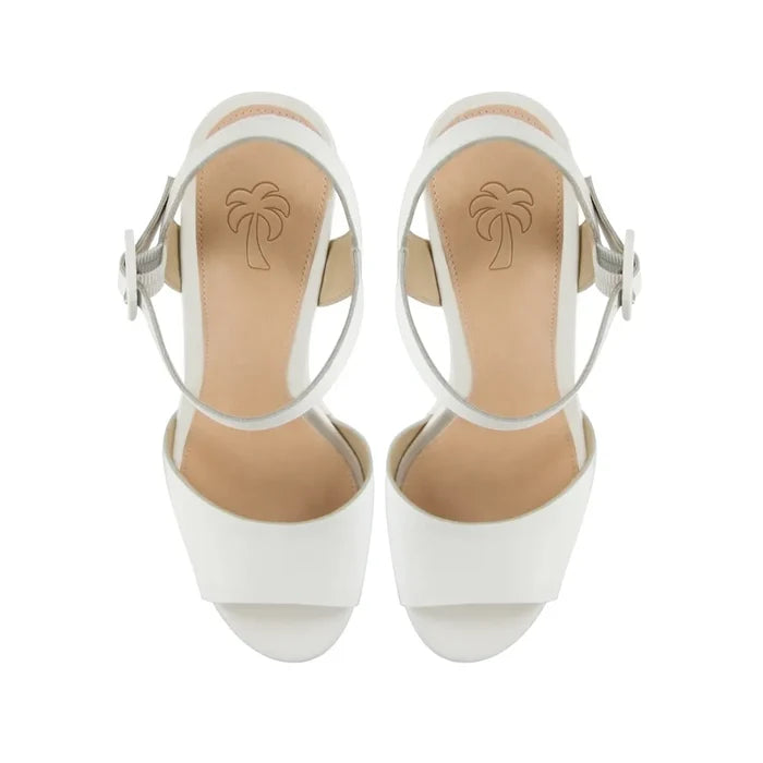 Beth Platform Leather White, view 4