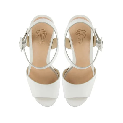 Beth Platform Leather White, view 4
