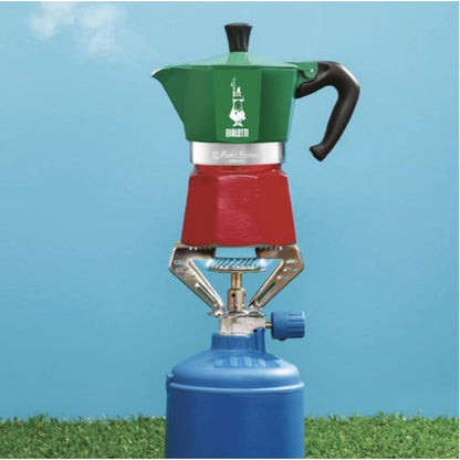 Bialetti Moka Express Tricolor 3 Cup Coffee Maker