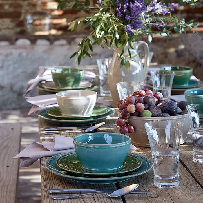 Casafina Stoneware Ceramic Dish Fontana Collection 5-Piece Dinnerware Set (Service for 1), Forest Green