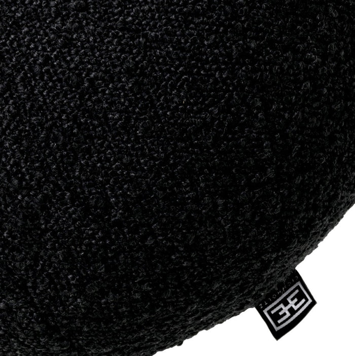 the fabric of Cushion Palla Boucle Black Sphere Small | Kutmec Kuwait
