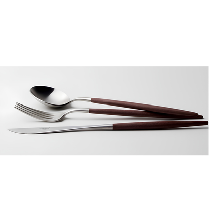 Cutipol GOA 3-Piece Dinner Flatware Set - Brown/Silver