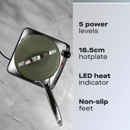 Daewoo Single 1500W Hot Plate Hob - Stainless Steel | 874976 from Daewoo - DID Electrical