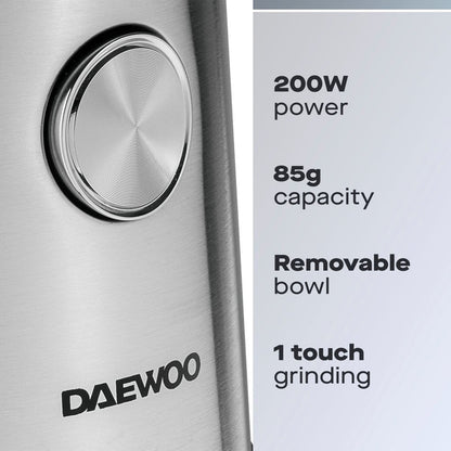 Daewoo Wet & Dry Coffee & Spice Grinder - Stainless Steel | 970128 from Daewoo - DID Electrical
