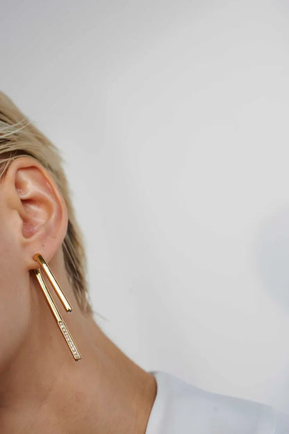 DEMARSON New York - Celeste Linear Drop Earrings