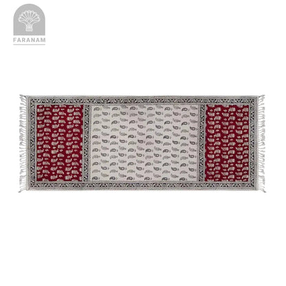 Dual Harmony Runner, Rectangular Cotton Tablecloth, Handmade Faranam