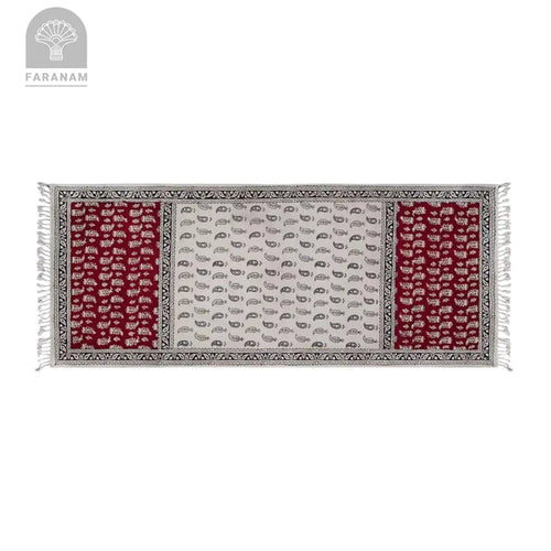 Dual Harmony Runner, Rectangular Cotton Tablecloth, Handmade Faranam