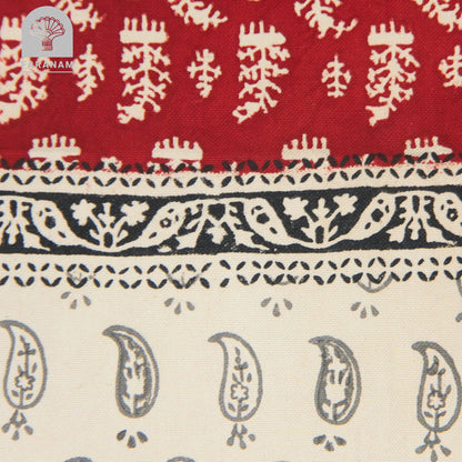 Dual Harmony Runner, Rectangular Cotton Tablecloth, Handmade Faranam