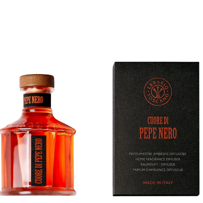 Erbario Toscano Cuore di Pepe Nero (Black Pepper Heart) Spiced Home Fragrance Diffuser 250ml